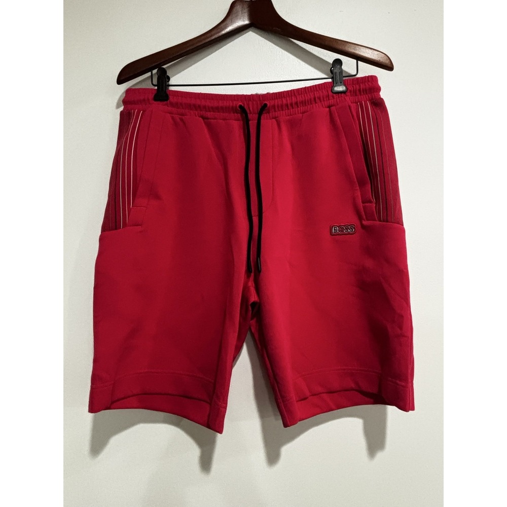 BOSS Hugo Boss Hedalo Shorts Mens L Red Stripe NWT $148 50481009